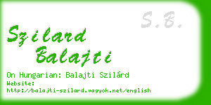 szilard balajti business card